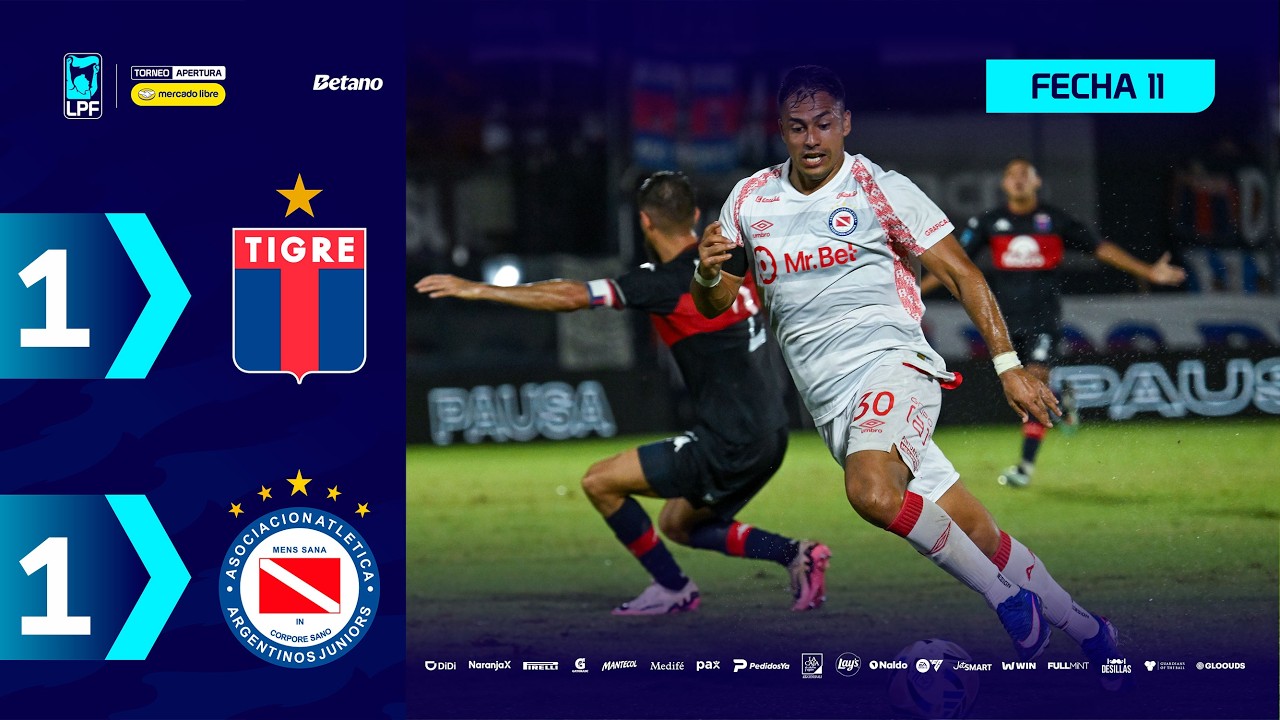 Video: TIGRE 1 – 1 ARGENTINOS | Resumen del partido | #TorneoMercadoLibre 2026 🏆