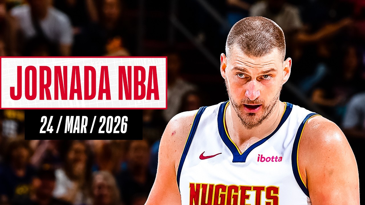 Video: ¡Otra noche de VICTORIA y TRIIPLE-DOBLE para NIKOLA JOKIĆ! | Resultados Jornada NBA (24/mar/2026)