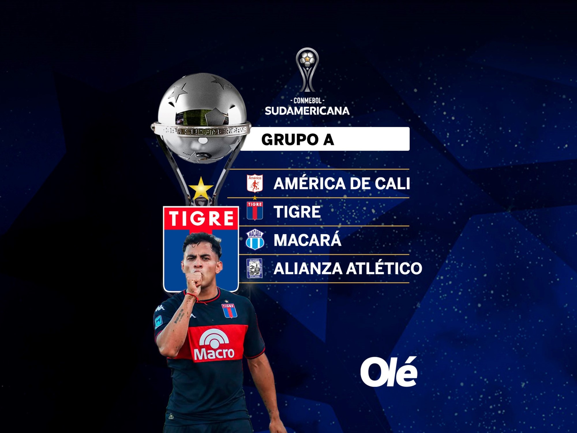 Tigre ya conoce a sus rivales en la Sudamericana