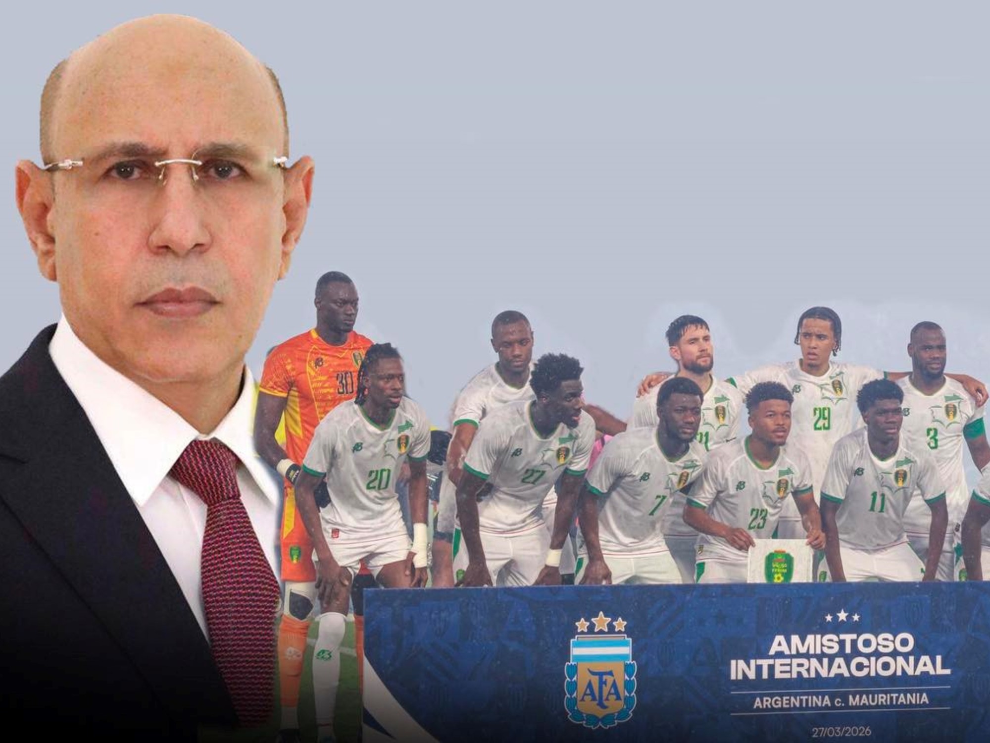El presidente de Mauritania felicitó a su selección por el «heroico» duelo con Argentina