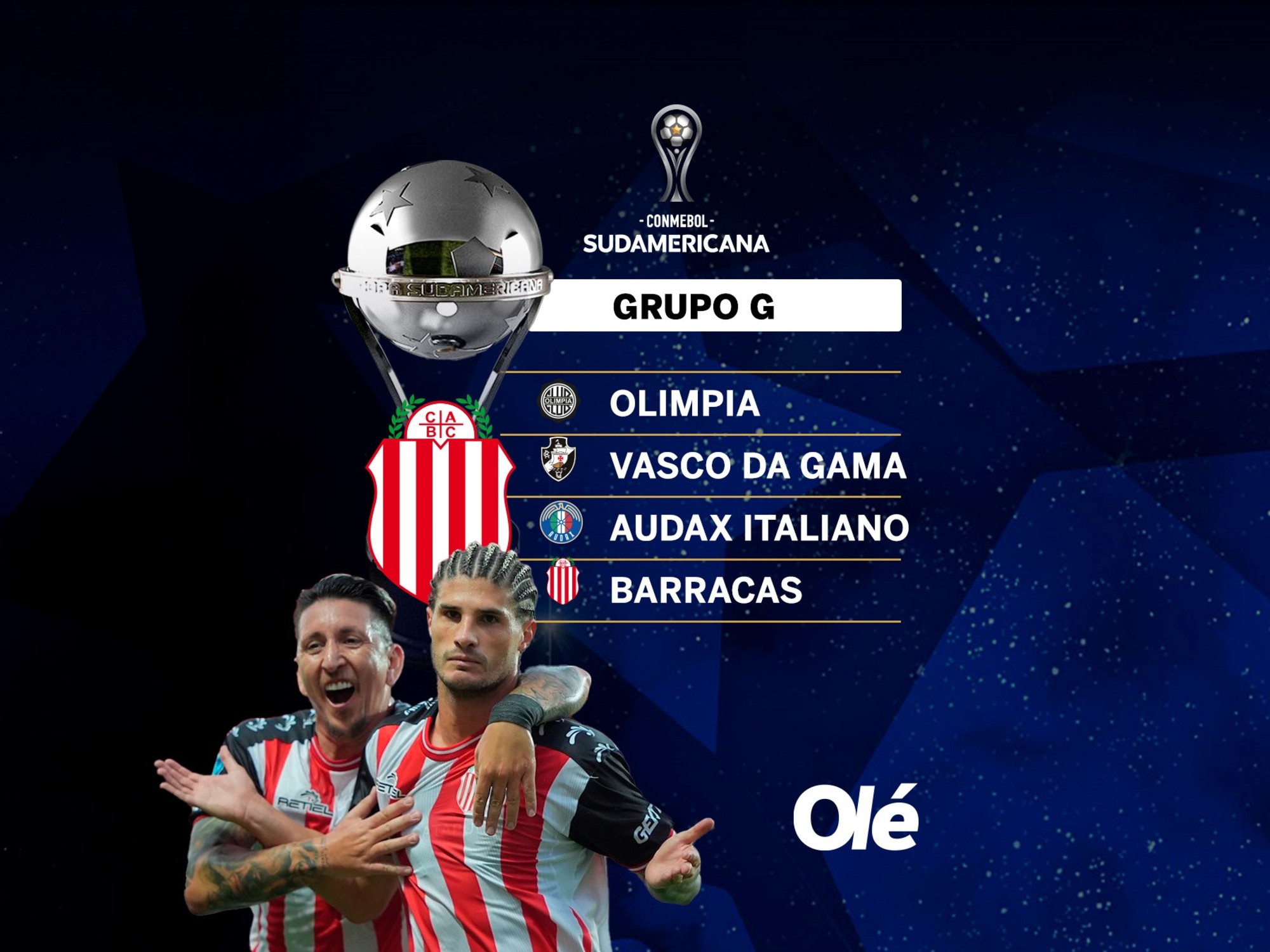 Barracas ya sabe quienes son sus rivales en la Sudamericana