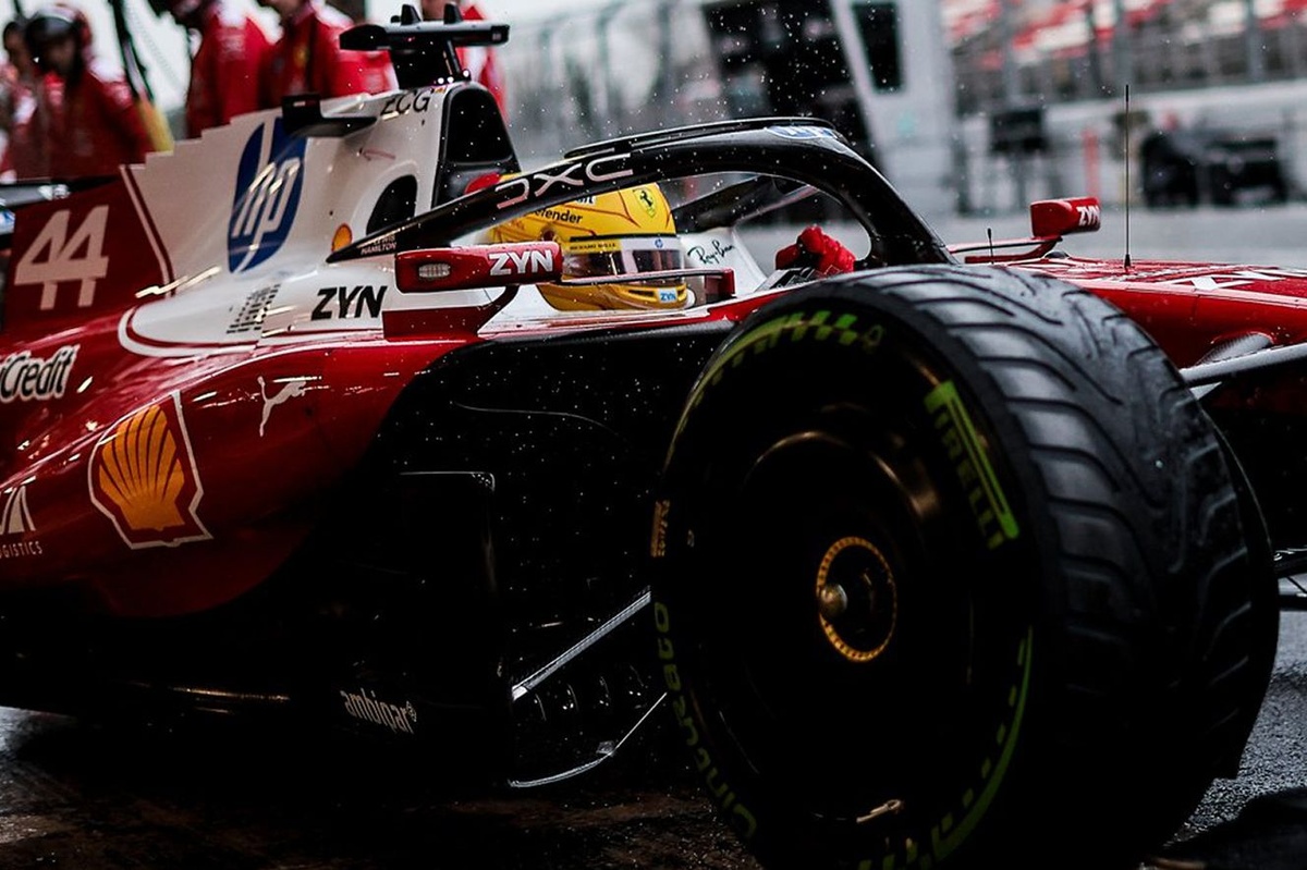 Lewis Hamilton fue la sorpresa en los test en mojado de Pirelli en Fiorano