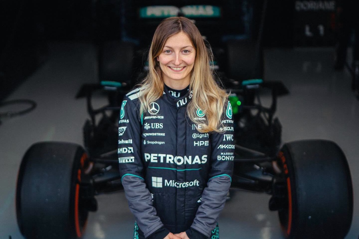 La campeona de la F1 Academy, Doriane Pin realiza su primera prueba con Mercedes