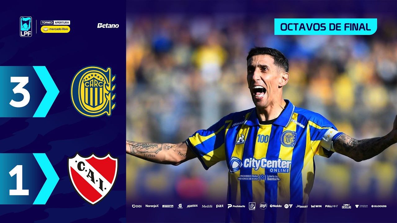 Video: ROSARIO CENTRAL 3 – 1 INDEPENDIENTE | Resumen del partido | #TorneoMercadoLibre 2026 🏆