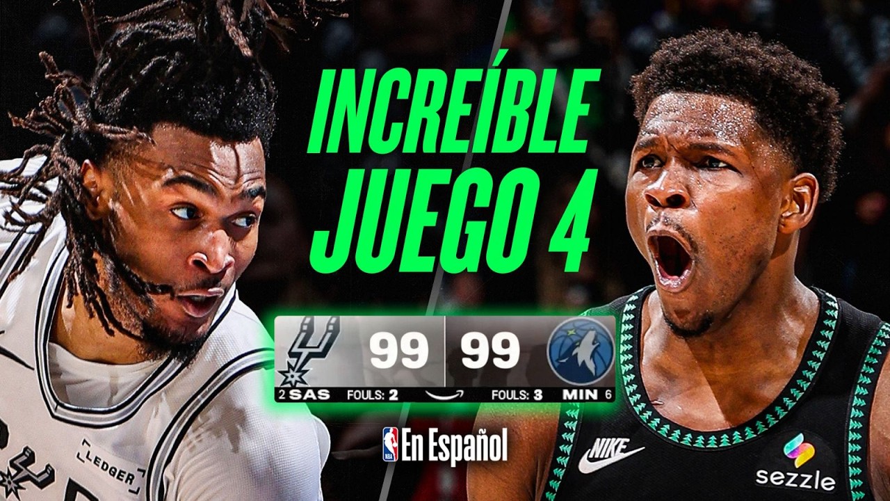 Video: ¡Los últimos 5 MINUTOS del JUEGO 4 entre SPURS y TIMBERWOLVES! | Narración en español 🔥
