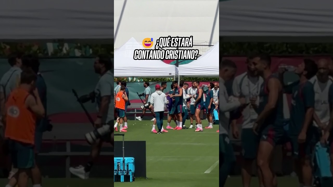 Video: ¿QUÉ ESTARÁ CONTANDO CRISTIANO RONALDO EN LA PRÁCTICA DE PORTUGAL? 🎬 #ESPNMundial #Shorts