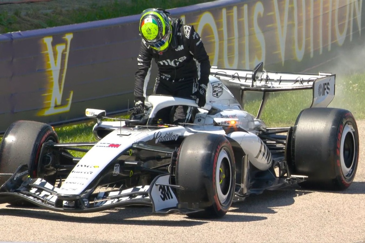 VIDEO: una falla en el Cadillac deja a Checo Pérez sin FP3 en Hungría