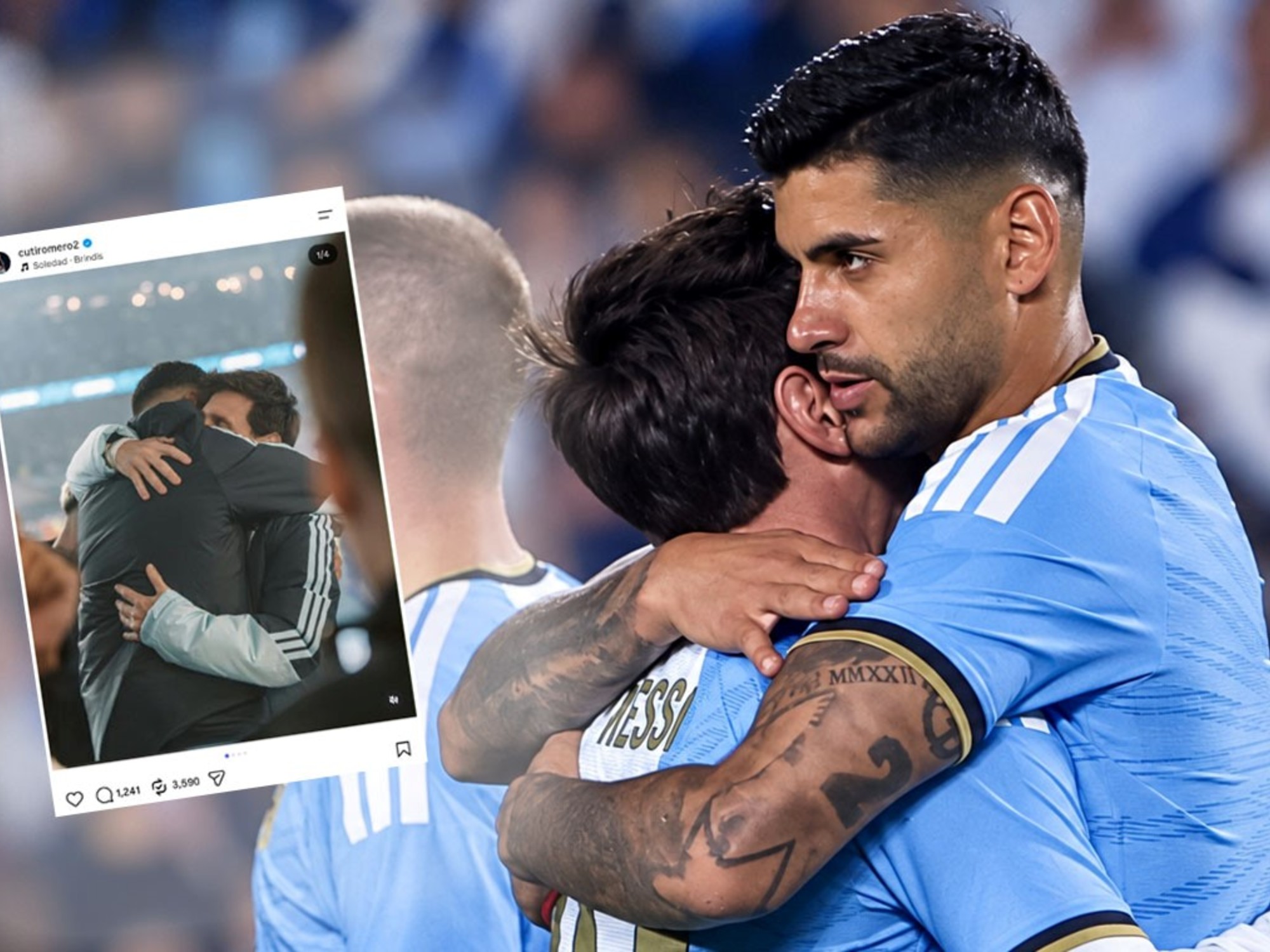De capitán a capitán: la emoción de Cuti Romero y el mensaje a Messi :: Olé